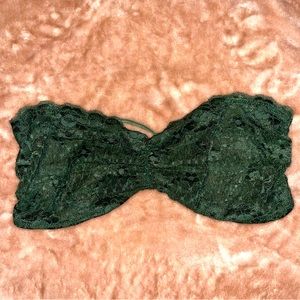 FREE PEOPLE Strappy Open Back Lace BRALETTE SIZE LARGE STRAPLESS